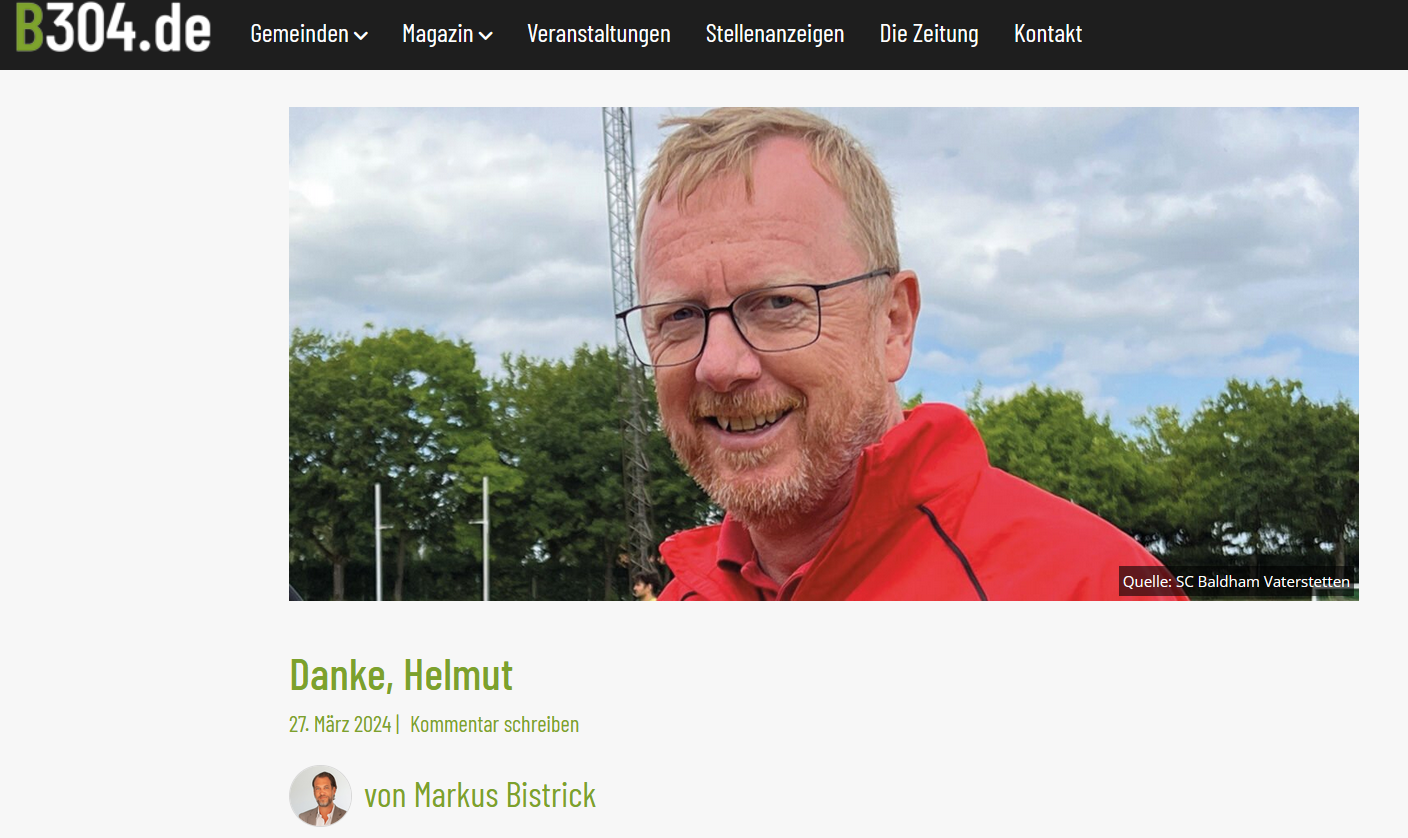 B304 dankt Helmut Lämmermeier